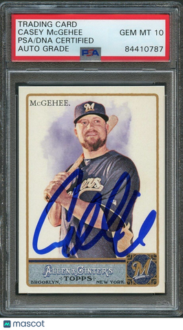 2011 Topps Allen and Ginter #161 Casey McGehee Signed Card PSA Slabbed Auto Brew