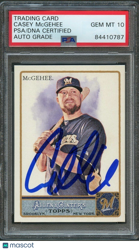 2011 Topps Allen and Ginter #161 Casey McGehee Signed Card PSA Slabbed Auto Brew