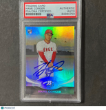 2011 Topps Bowman Chrome #9 Hank Conger Signed Card PSA Slabbed AUTO Angels