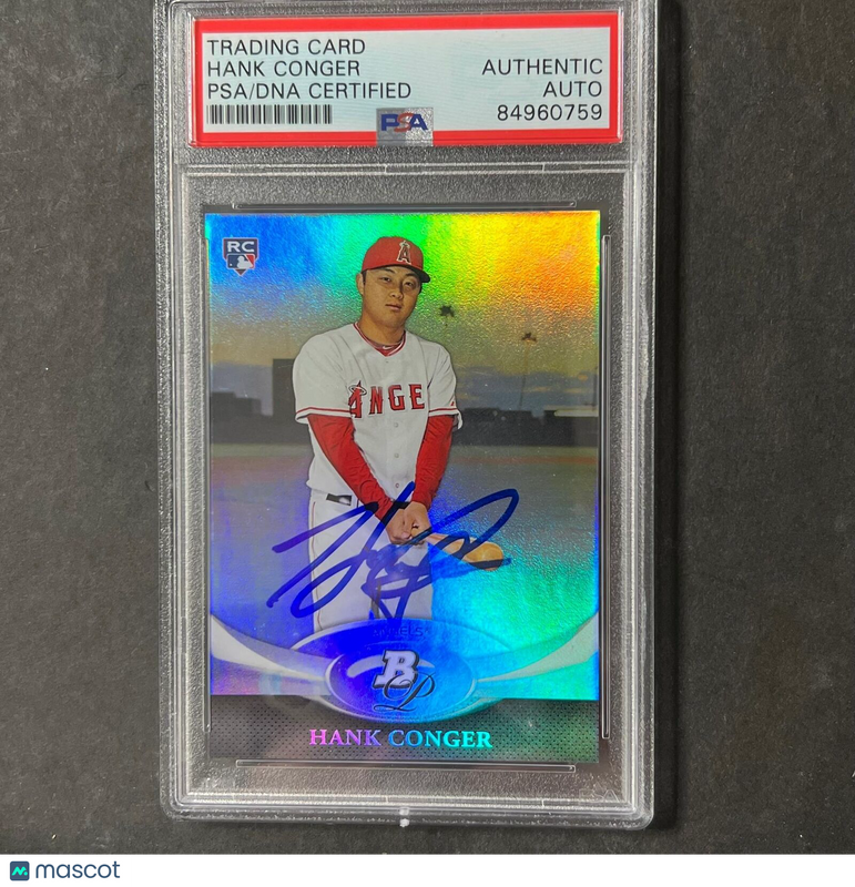 2011 Topps Bowman Chrome #9 Hank Conger Signed Card PSA Slabbed AUTO Angels