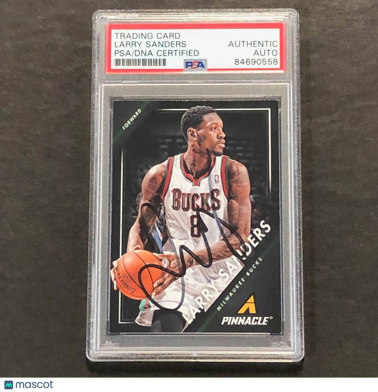 2013-14 Panini Pinnacle #134 Larry Sanders Signed Card AUTO PSA/DNA Slabbed Buck