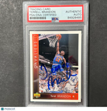 1993-94 Upper Deck #22 Terrell Brandon Signed Card AUTO PSA/DNA Slabbed Cavalier