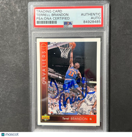 1993-94 Upper Deck #22 Terrell Brandon Signed Card AUTO PSA/DNA Slabbed Cavalier