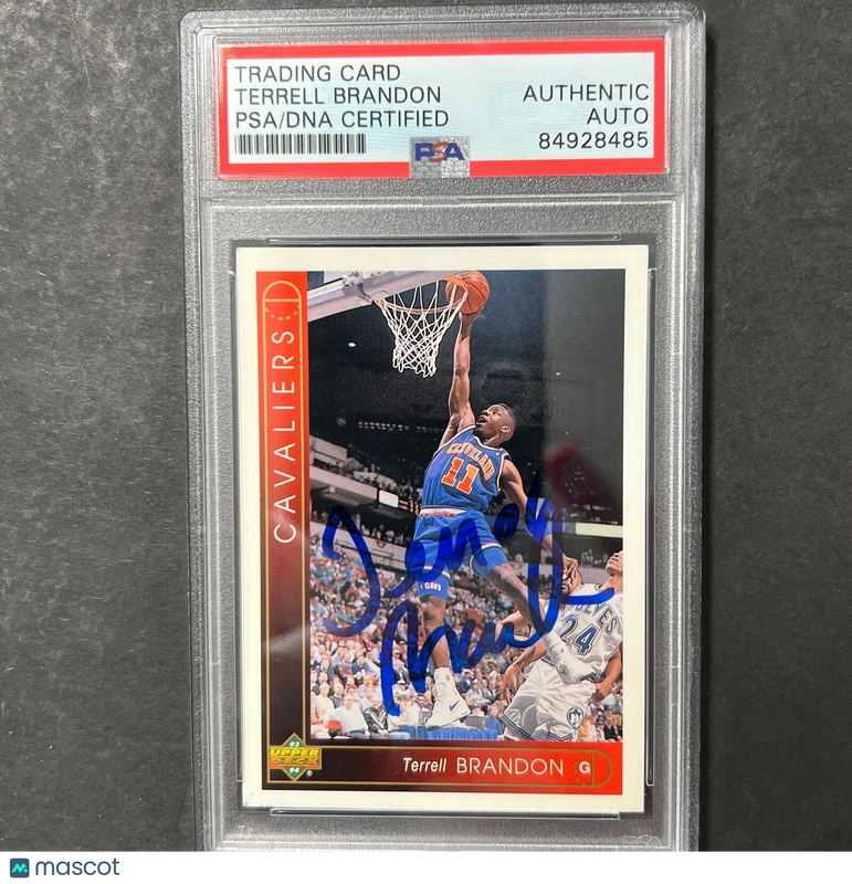 1993-94 Upper Deck #22 Terrell Brandon Signed Card AUTO PSA/DNA Slabbed Cavalier