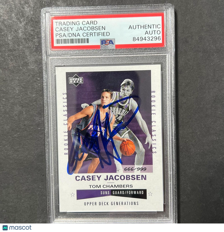 2002-03 Upper Deck #214 Casey Jacobsen Signed Card AUTO PSA Slabbed RC Suns