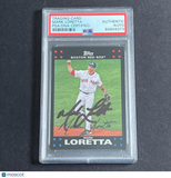 2007 Topps Series 1 #56 Mark Loretta Card PSA Slabbed Auto 10 Red Sox