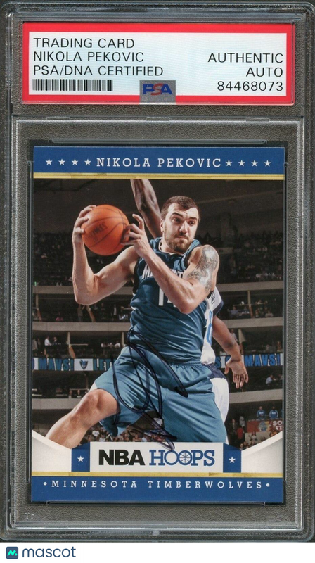 2012-13 NBA Hoops #119 Nikola Pekovic Signed Card AUTO PSA Slabbed Timberwolves