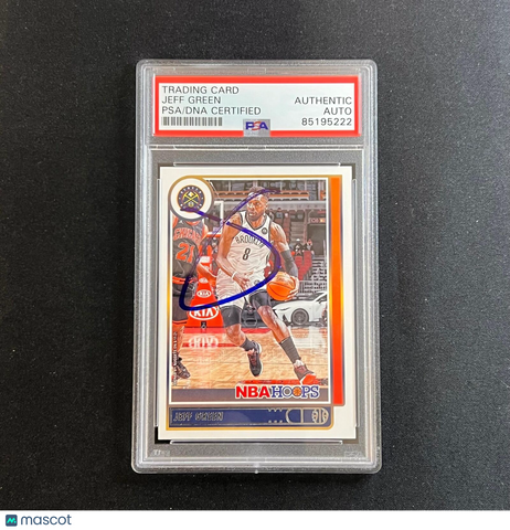 2021-22 Panini Hoops #115 Jeff Green Signed Card AUTO PSA/DNA Slabbed