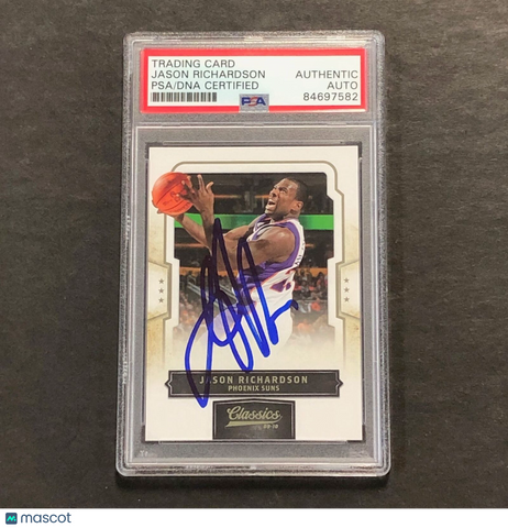 2009-10 Panini Classics #95 Jason Richardson Signed Card AUTO PSA Slabbed Suns