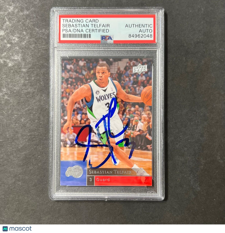 2009-10 Upper Deck #108 Sebastian Telfair Signed Card AUTO PSA/DNA Slabbed Clipp