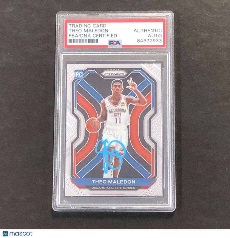2020-21 Panini Prizm #184 Theo Maledon Signed Card AUTO PSA Slabbed RC Thunder