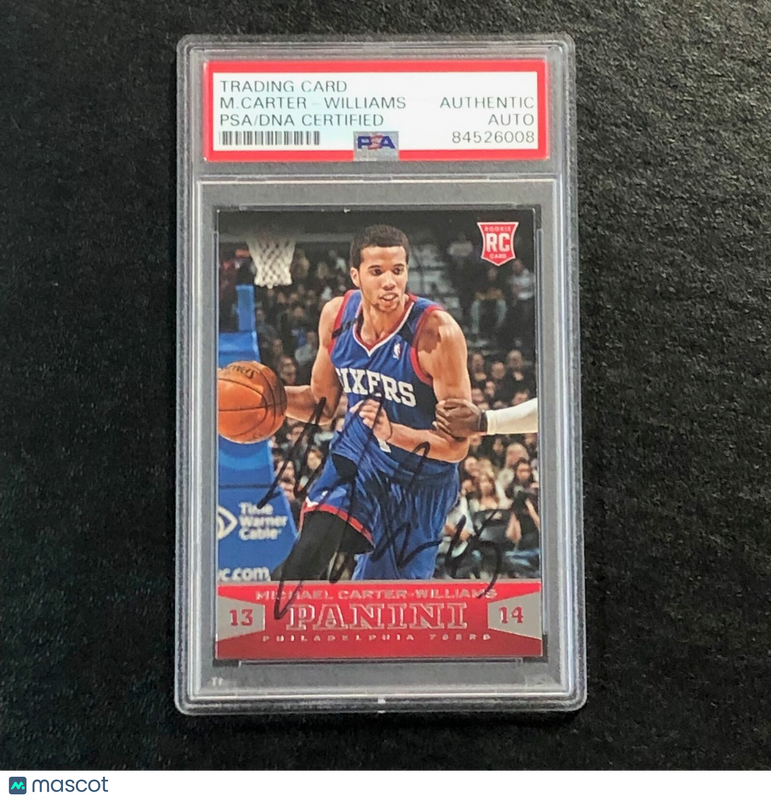 2013-14 Panini #196 Michael Carter-Williams Signed Card PSA Slabbed RC 76ers