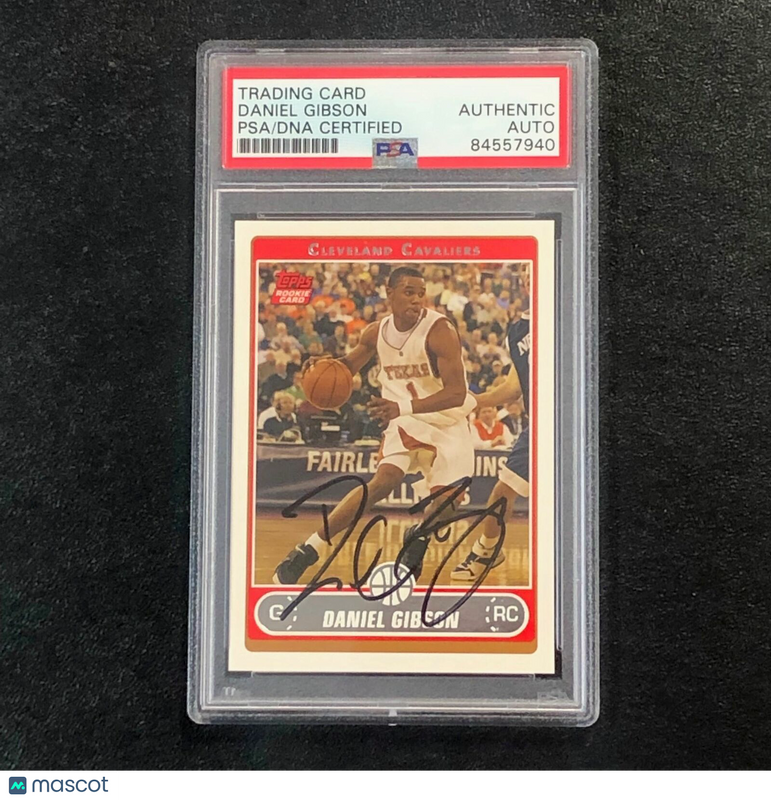 2006-07 Topps Rookie Card#230 Daniel Gibson  Signed Card Auto PSA Slabbed Cavaliers