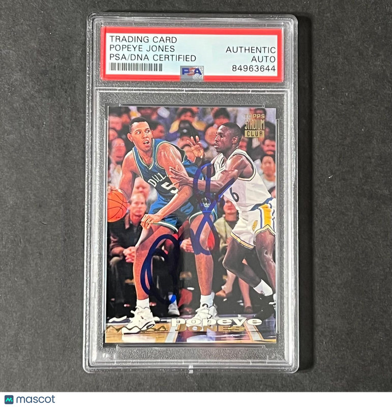1993-94 Topps Stadium Club #283 Popeye Jones Signed Card AUTO PSA Slabbed