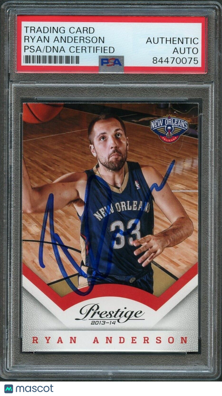2013-14 Panini Prestige #26 Ryan Anderson Signed Card AUTO PSA Slabbed Pelicans