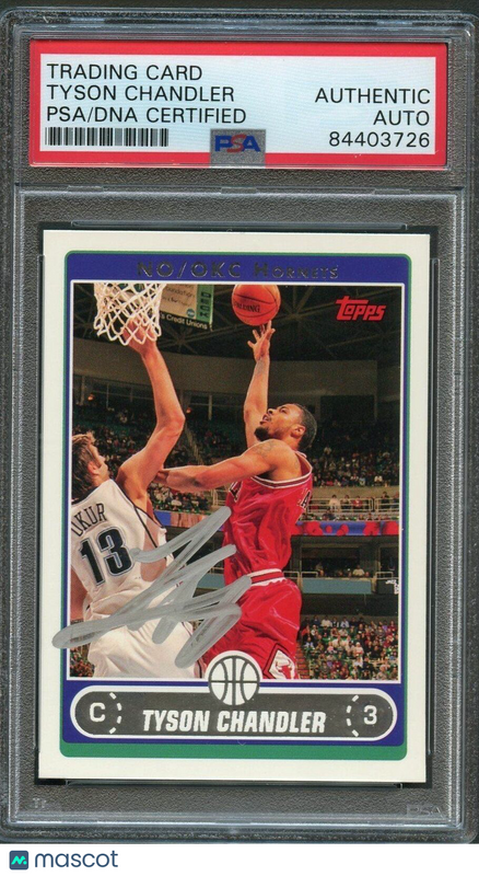 2006-07 Topps Basketball #170 Tyson Chandler Signed Card AUTO PSA Slabbed