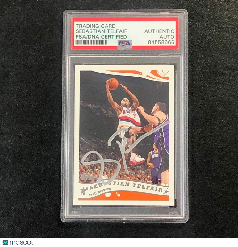 2005-06 Topps #84 Sebastian Telfair Signed Card AUTO PSA/DNA Slabbed Trail Blaze