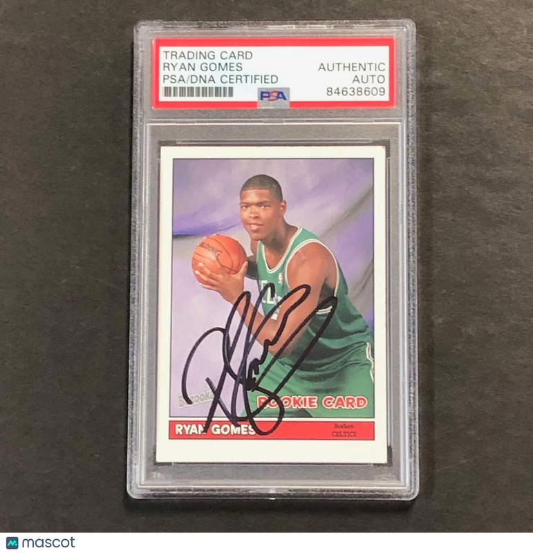 2005-06 Bazooka Basketball #171 Ryan Gomes Signed Rookie Card AUTO PSA Slabbed R