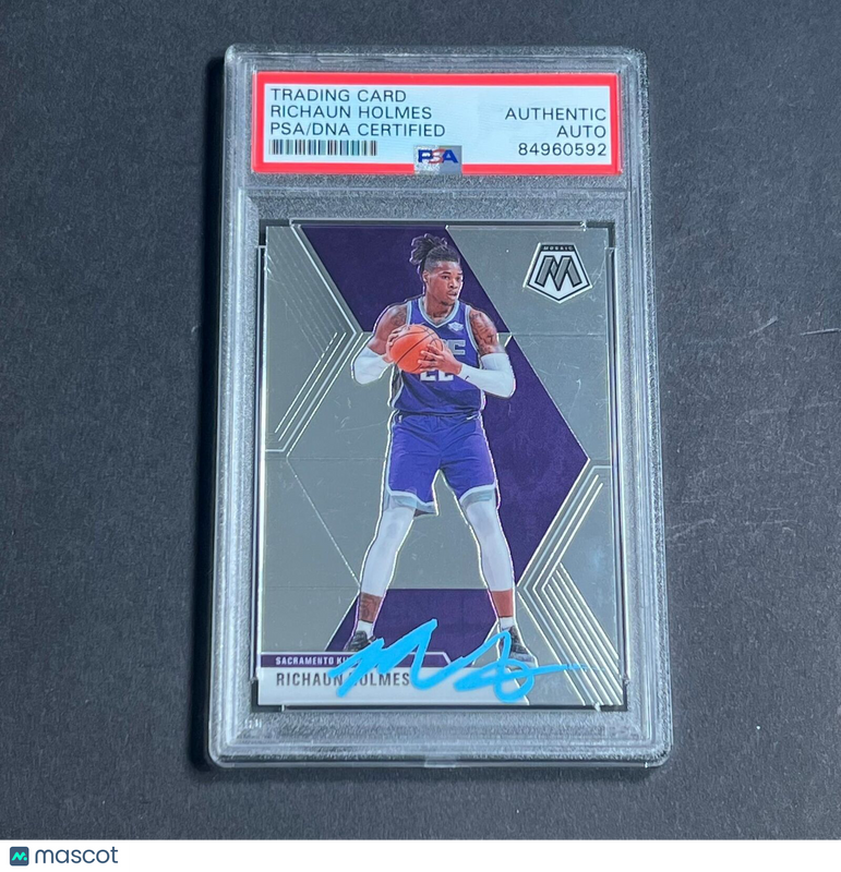 2019-20 Panini Mosaic #30 Richaun Holmes Signed Card Auto PSA Slabbed Kings