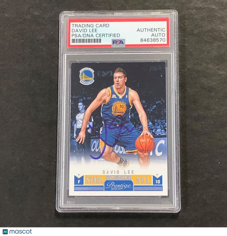 2012-13 Panini Prestige #12 David Lee Signed Card AUTO PSA Slabbed Warriors