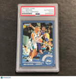 2002-03 TOPPS BASKETBALL #132 PJ BROWN Signed AUTO PSA Slabbed Hornets