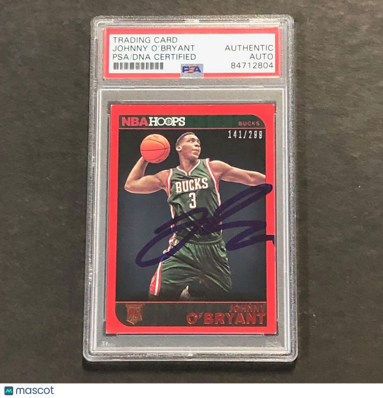 2014-15 NBA Hoops #290 Johnny O'Bryant Signed Card AUTO PSA/DNA Slabbed RC Bucks