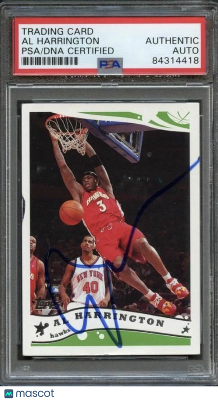 2005 Topps #103 Al Harrington Signed Card AUTO PSA Slabbed
