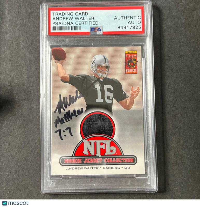 2005 Upper Deck #R18 Andrew Walter AUTO Signed Card PSA Raiders
