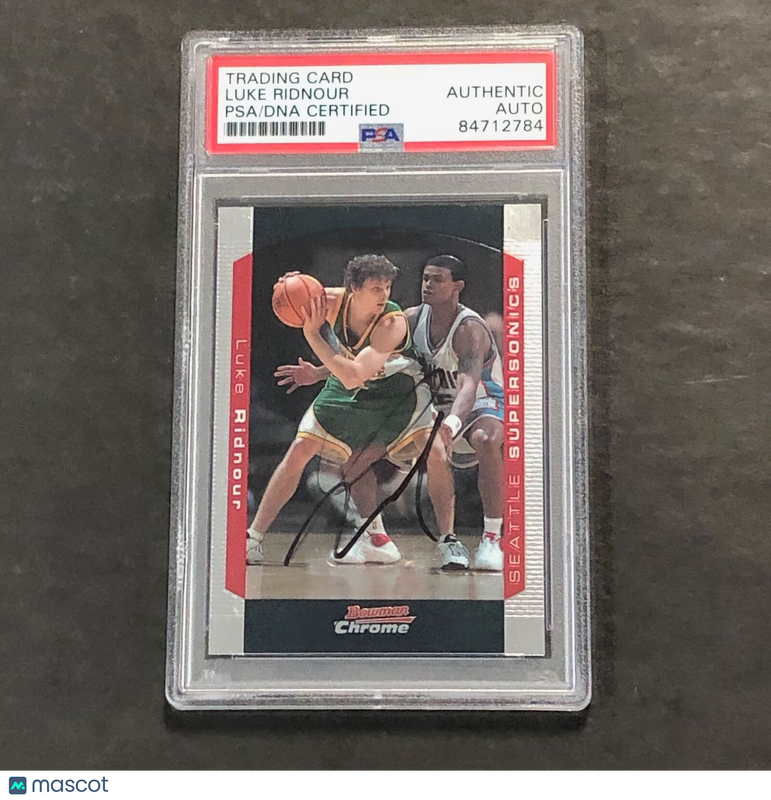 2003-04 Bowman Chrome #78 Luke Ridnour Signed Card AUTO PSA Slabbed