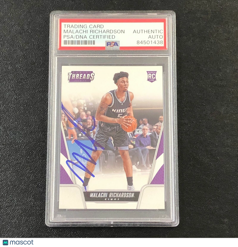 2016-17 Panini Threads #182 Malachi Richardson Signed Card AUTO PSA Slabbed RC K
