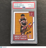 2015-16 NBA Hoops #300 Justice Winslow Signed Card PSA/DNA Slabbed RC Heat