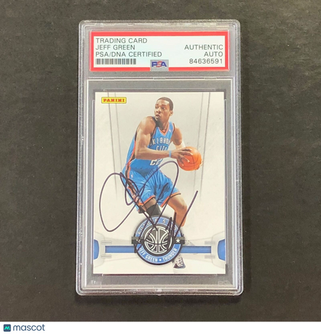 2008-09 Panini Future Stars #7 Jeff Green Signed Card Auto PSA Slabbed Thunder