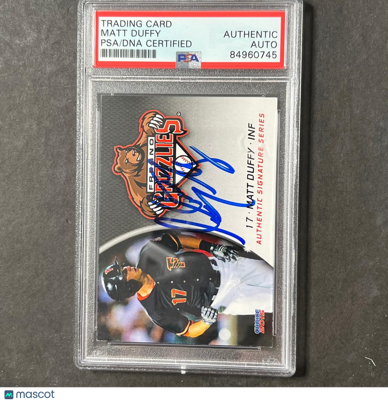 2015 Choice #7 Matt Duffy Signed Card PSA Slabbed AUTO Giants/Angels