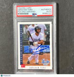 2019 MLB Corpus Christie Hooks Abraham Toro Signed Card PSA Slabbed AUTO Astros/