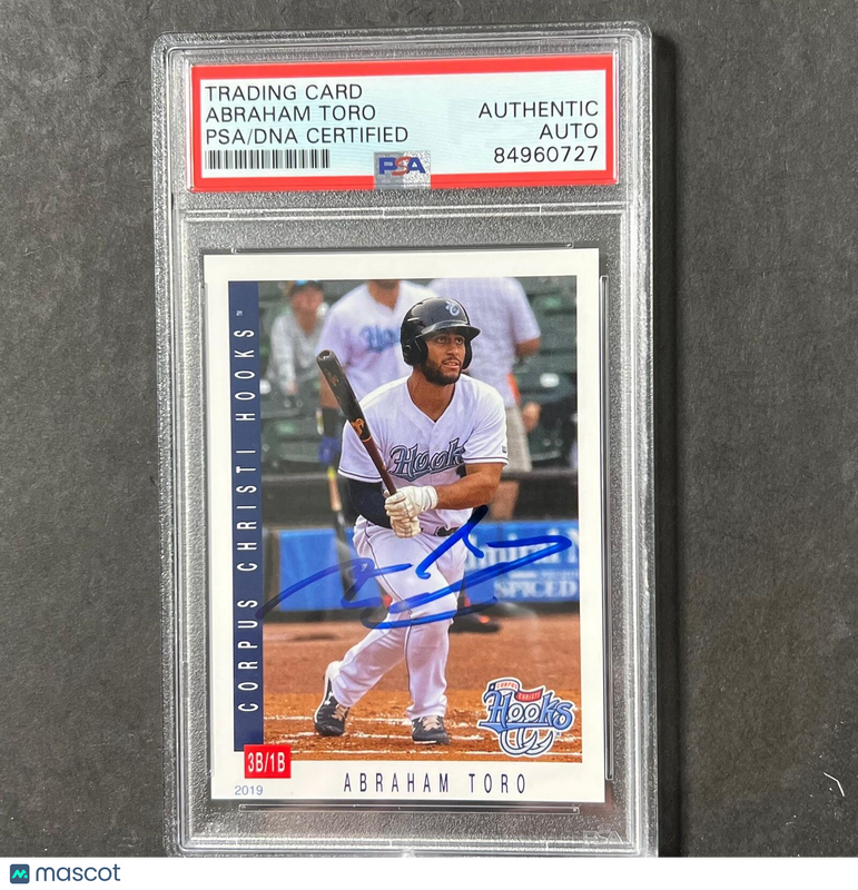 2019 MLB Corpus Christie Hooks Abraham Toro Signed Card PSA Slabbed AUTO Astros/