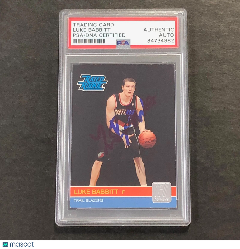 2010-11 Panini Donuss #243 Luke Babbitt Signed Card AUTO PSA Slabbed Portland Tr