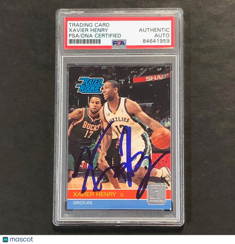 2010 DONRUSS RATED ROOKIE #239 XAVIER HENRY Signed Card AUTO PSA Slabbed RC Griz