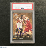 2012-13 Panini Threads Inside Presence #11 Greg Monroe Signed Card AUTO 10 PSA S