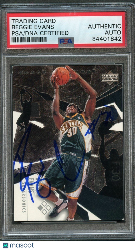 2003-04 Upper Deck Black Diamond #26 Reggie Evans Signed Card AUTO PSA Slabbed S
