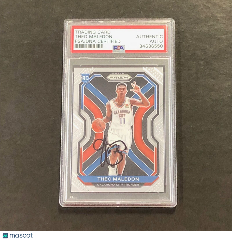 2020-21 Panini Prizm #289 Theo Maledon Signed Card AUTO PSA Slabbed RC Thunder