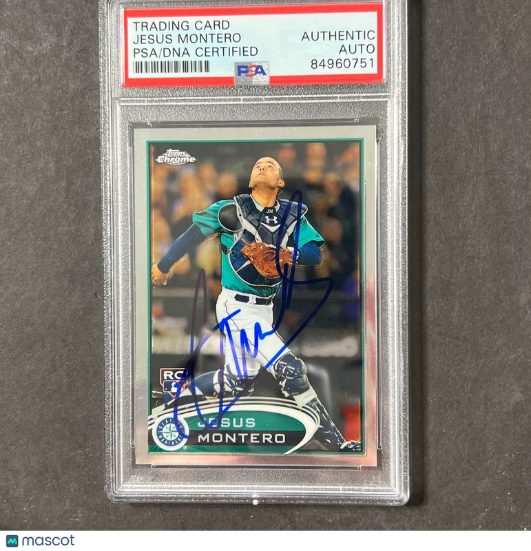 2012 Topps Chrome #170 Jesus Montero Signed Card PSA Slabbed Auto Mariners