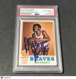 1973 Topps #77 Dick Garrett Signed Card AUTO PSA Slabbed Braves