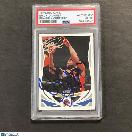 2003-04 Topps #51 ERICK DAMPIER Signed Card PSA Slabbed Warriors