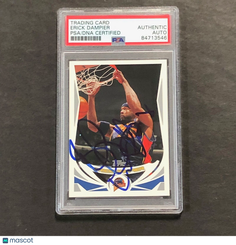 2003-04 Topps #51 ERICK DAMPIER Signed Card PSA Slabbed Warriors