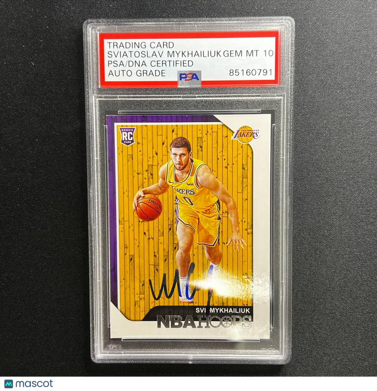 2018-19 Panini Hoops #233 Svi Mykhailiuk Signed Card AUTO 10 PSA Slabbed RC Lake