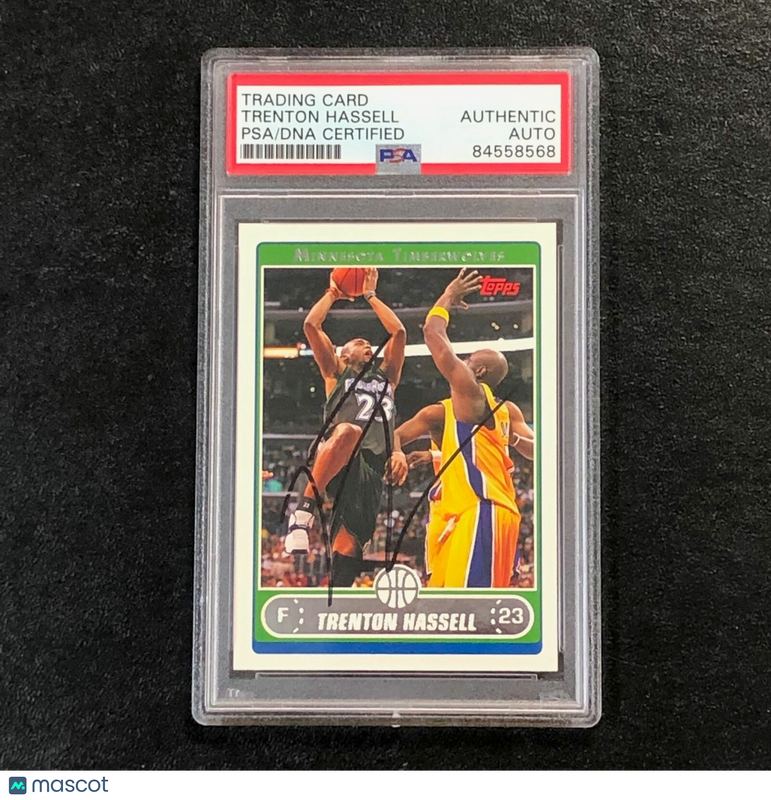 2006-07 Topps #174 Trenton Hassell Signed Card Auto PSA Slabbed Timberwolves