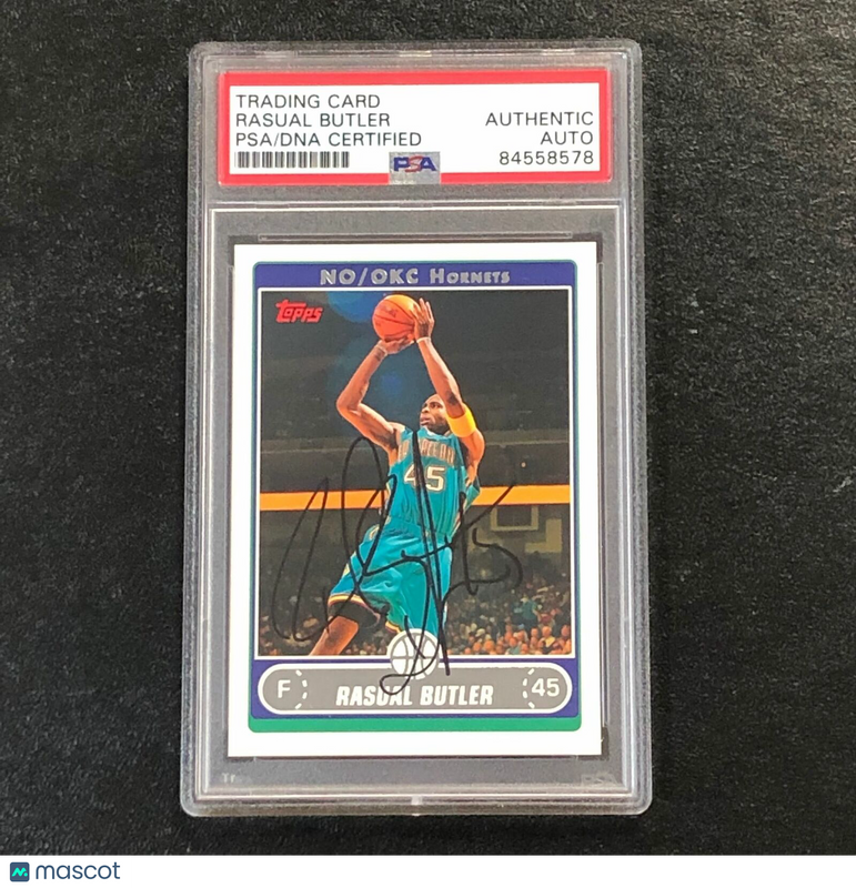 2006 Topps #207 Rasual Butler Signed Card AUTO PSA Slabbed Hornets