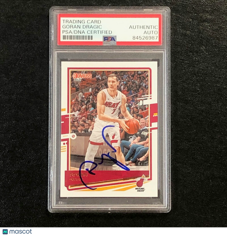 2020-21 Panini Donruss #81 Goran Dragic Signed Card AUTO PSA/DNA Slabbed Heat