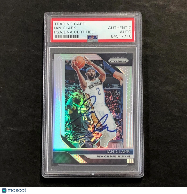 2018-19 NBA Panini Prizm #207 Ian Clark Signed Card AUTO PSA Slabbed Pelicans