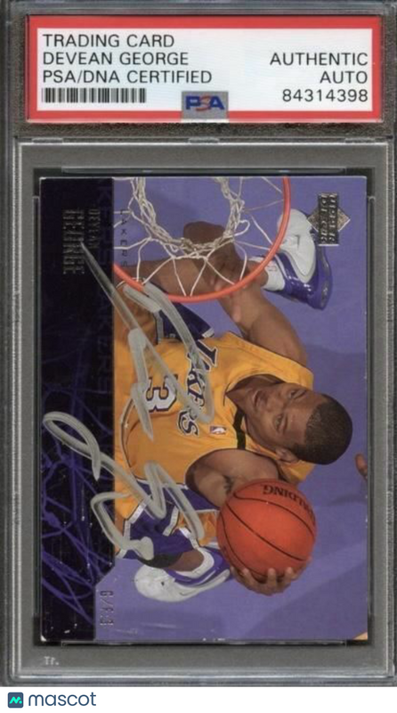 2003-04 Upper Deck #125 Devean George Signed Card AUTO PSA Slabbed